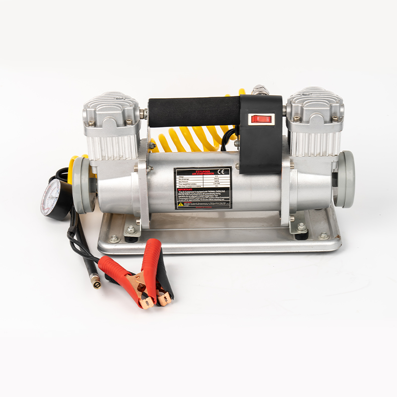 Compressore dell'aria a doppio cilindro SX-204 con piedi a prova di viborazione
